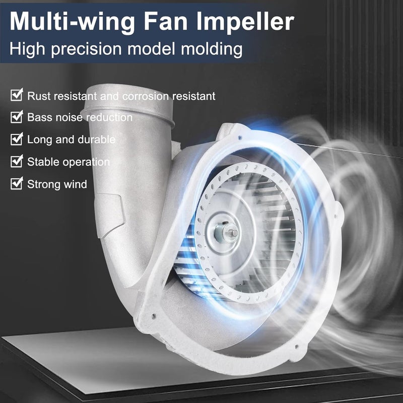 Criditpid FB-RFB241 Furnace Draft Inducer Blower Fan Motor Replacement for Jakel J238-150-1533, J238-150-15165, Rheem Ruud 70-24157-03, Fasco 7021-11559, Ametek 117104-01. - Image 5